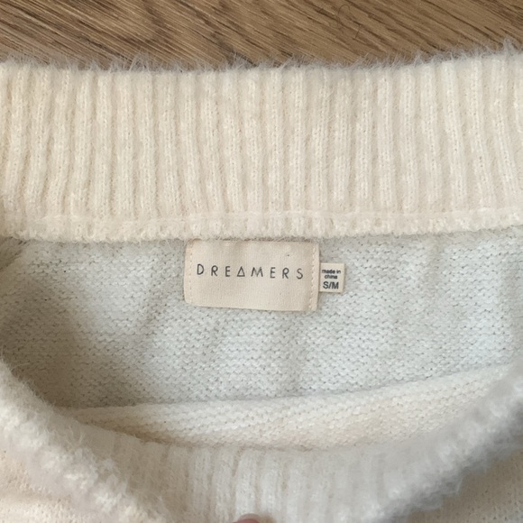 NWT fuzzy wide neck sweater - Picture 3 of 3